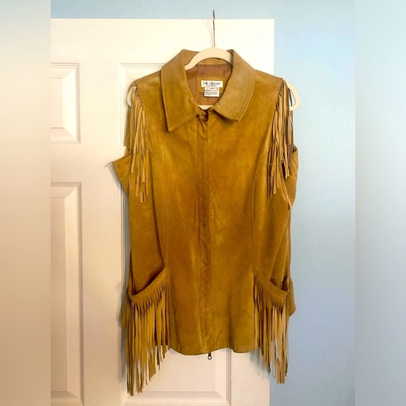 lew magram Jackets & Blazers - Western style Suede zip up vest